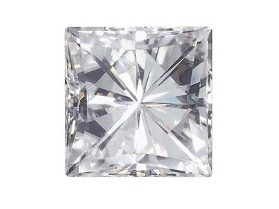 Moissanita Cuadrada De 5,5 MM Y 0,91 Ct, Diamante De Muy Buena Calidad Equivalente A 1,00 Ct - Imagen Estandar - 1