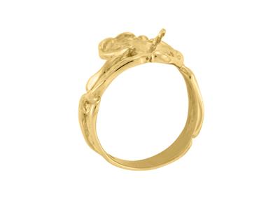 Anillo Para Una Perla De 8 A 10 Mm, Oro Amarillo 18k. Ref. Bg156 - Imagen Estandar - 1