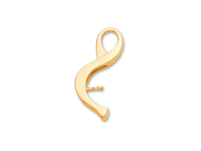 Hebilla Colgante Para Perla De 7 A 9 Mm, Oro Amarillo 18k. Ref. Pe213 - Imagen Estandar - 1