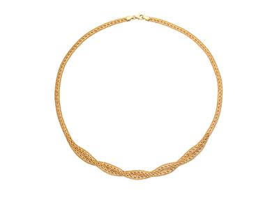 Collar, Gota De Cuerda, Trenzado De 4,30 A 8,50 Mm, 45 Cm, Oro Amarillo De 18 Quilates