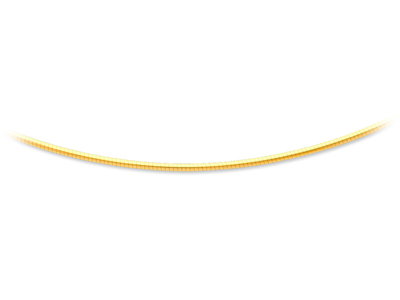 Collar Omega Redondo Avvolto 1,8 Mm, 45 Cm, Oro Amarillo 18k