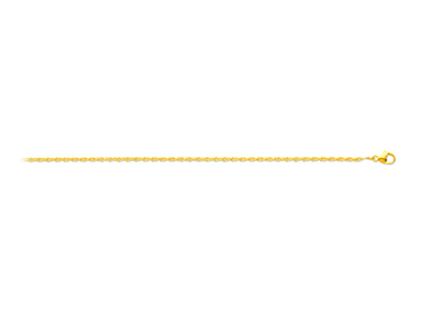Cadena De Eslabones Cuerda Maciza 1,5 Mm, 45 Cm, Oro Amarillo De 18 Quilates - Imagen Estandar - 1