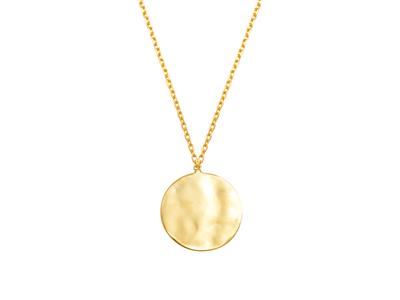 Collar 1 Pastilla En Cadena, 45 Cm, Oro Amarillo 18k