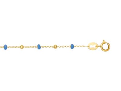 Pulsera Bolas Azules, 17-18 Cm, Oro Amarillo 18k - Imagen Estandar - 1