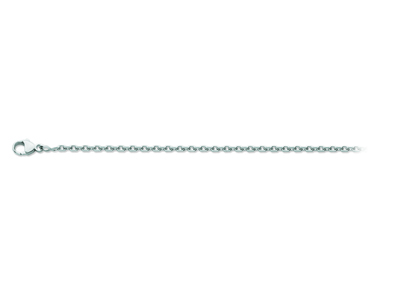 Cadena Forçat, Talla Diamante 1 Mm, 42 Cm, Oro Blanco 18k Rodiado - Imagen Estandar - 1