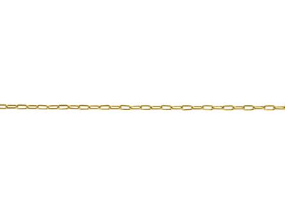 Cadena De Malla Rectangular De 2,70mm, Chapada En Oro De 3 Micras - Imagen Estandar - 1