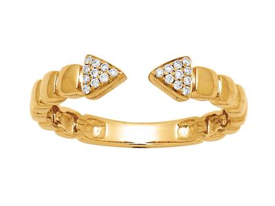 Anillo Flêche, Diamantes 0,06ct, Oro Amarillo 18k, Dedo 56 - Imagen Estandar - 1
