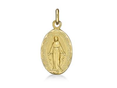Medalla De La Virgen Milagrosa 15 Mm, Oro Amarillo 18k - Imagen Estandar - 1