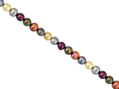 Perlas Multicolor Cultivadas En Agua Dulce De 6 A 8 MM De Tipo Patata 18