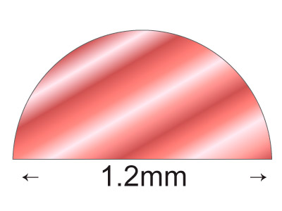 Hilo De Cobre Semiduro En Forma De D 1.2mm X 3m - Imagen Estandar - 2