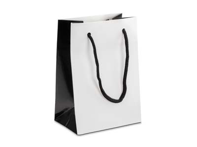 White Monochrome Gift Bag Small Pk 10 - Imagen Estandar - 1