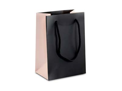 Black And Pink Gift Bag Small Pk 10 - Imagen Estandar - 1
