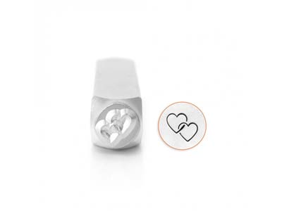 Sello Con Diseño Interlocking Hearts Impressart De 9,5 MM
