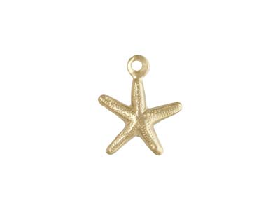 Dije De Estrella De Mar De Oro Laminado, 10x5 MM - Imagen Estandar - 1