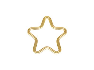 Anillos Cerrados De Estrella De Oro Laminado, 10 Mm, Paquete De 5 - Imagen Estandar - 1