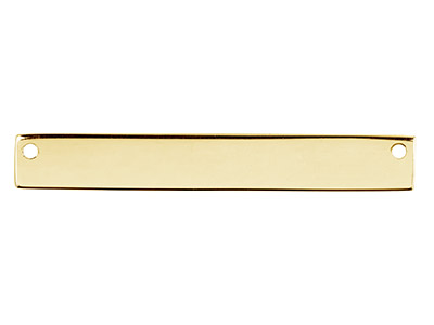 Barra Rectangular Revestida Oro , 40x6mm - Imagen Estandar - 1