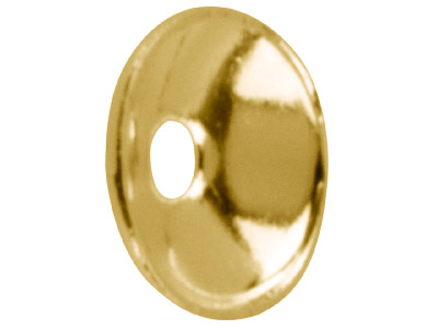 Casquilla De Abalorio Sencilla De 4mm Chapada En Oro, Paquete De 25