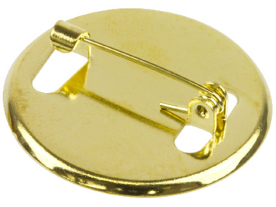 Presiones Para Broche Redondas De 25 MM Chapadas En Oro, Paquete De 6 - Imagen Estandar - 1