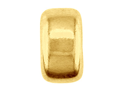 Abalorio De Dos Agujeros Plano Y Liso De Oro Amarillo De 9 Ct, 4,0 MM - Imagen Estandar - 2