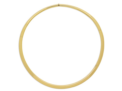 Collar Torque Fil Rectangulo 5 Mm, Oro Amarillo 18k. Ref. 4431