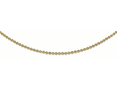 Collar Lenteja 3,8 MM Modelo Pequeño, 50 Cm, Oro Amarillo 18k