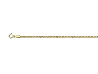 Cadena, Cuerda Hueca 2,2 Mm, 42 Cm, Oro Amarillo 18k - Imagen Estandar - 1