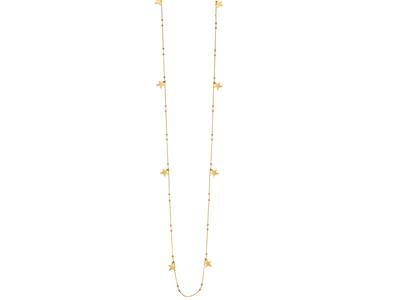 Collar Largo Con 8 Estrellas, 80 Cm, Oro Amarillo De 18 Quilates - Imagen Estandar - 1