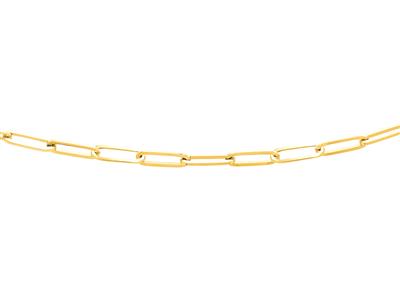 Collar Rectangulo Malla 4,50 Mm, 50 Cm, Oro Amarillo 18k