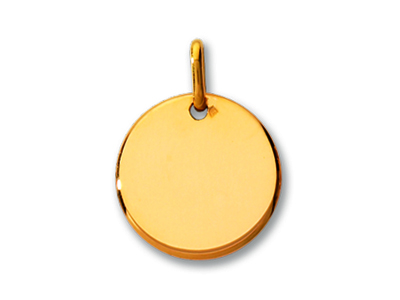Medalla Token 16 Mm, Oro Amarillo De 18 Quilates Pulido - Imagen Estandar - 1