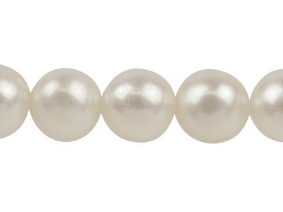 Perlas Cultivadas Redondas De 5,5 A6 Mm, Blanco Natural, 16