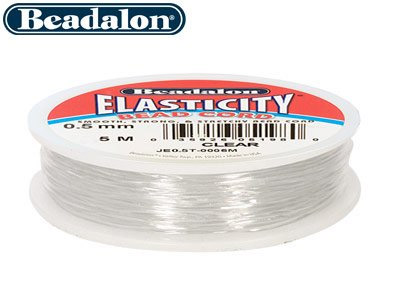 Cordón De Abalorios Elástico Transparente Elasticity De Beadalon1,0 MM X 5 M - Imagen Estandar - 2