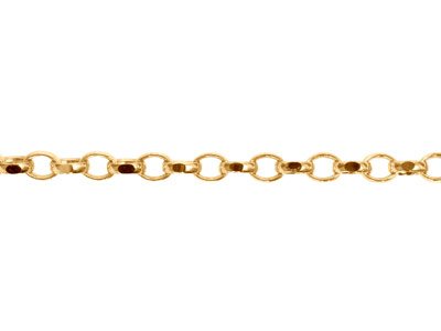 Cadena Belcher Con Corte De Diamante 4 De Oro Amarillo De 9 Ct,suelta
