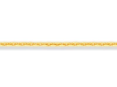 Cadena Forzada Con Corte De Diamante De Oro Amarillo De 18 Ct, 1,0 Mm, 00430, Suelta
