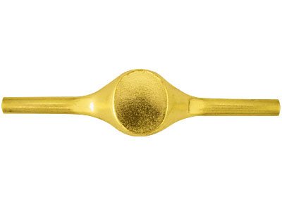 Anillo Caballero Oro Amarillo 9ct, 3,00mm, Con Sello De Contraste Completamente Recocido, Sello Ovalado De 16mm X 13mm, 100 Oro Reciclado