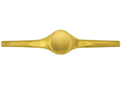 Anillo De Caballero De Oro Amarillode 9 Ct, Kt3032, 3,00 Mm, Con Sellode Contraste Británico Completamente Recocido Con Sello Ovalado De 14 MM X 12 MM