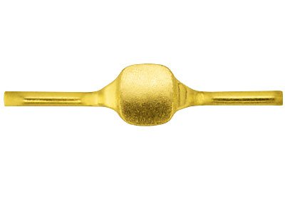 Anillo De Caballero De Oro Amarillode 9 Ct, Kt4900, 1,80 Mm, Con Sellode Contraste Británico Y Completamente Recocido Con Sello Cojn De 14 MM X 12 MM