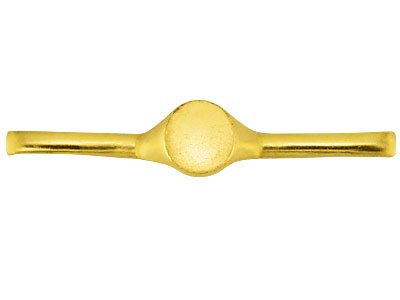 Anillo De Caballero De Oro Amarillode 9 Ct, Kg4822, 2,00 Mm, Con Sellode Contraste Británico Con Sello Redondo De 11 Mm.