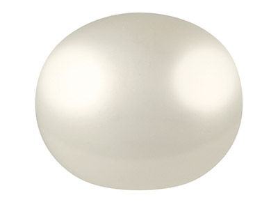 Par De Perlas Blancas Cultivadas Enagua Dulce Totalmente Redondas Semiperforadas De 7 A 7,5 MM