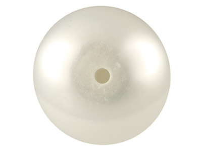 Par De Perlas Blancas Cultivadas Enagua Dulce Totalmente Redondas Semiperforadas De 7,5 A 8 MM - Imagen Estandar - 2