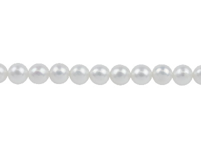 Perlas Cultivadas Redondas De 5 A 5,5 Mm, Blanco Natural, 16