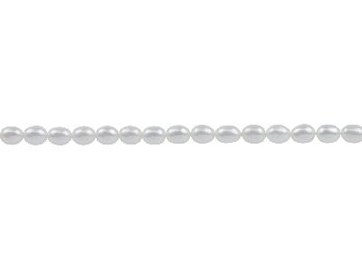 Perlas Cultivadas Redondas De 7 X 5mm, Blanco Natural Y Forma De Granode Arroz, 1640 Cm