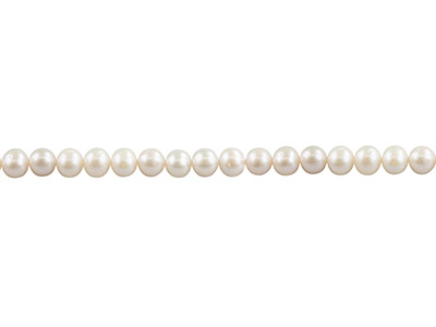 Perlas Blancas Cultivadas En Agua Dulce De 6-6,5 MM De Tipo Patata Redonda 1640 Cm