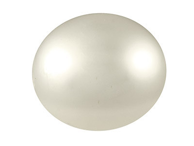 Par De Perlas Blancas Cultivadas Enagua Dulce Con Forma De Lágrima Semiperforadas De 6 X 8 MM