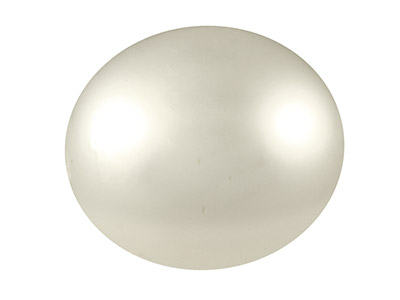 Par De Perlas Blancas Cultivadas Enagua Dulce Con Forma De Lágrima Semiperforadas De 8 X 9 MM