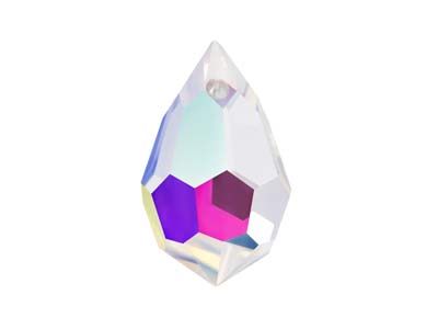 Cristal Preciosa, Paquete De 4, Colgante De Gota, 681, 6 X 10 Mm, Cristal Ab
