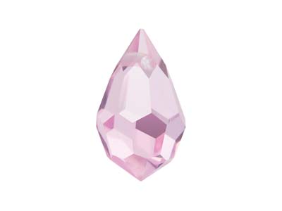 Cristal Preciosa, Paquete De 4, Colgante De Gota, 681, 6 X 10 Mm, Zafiro Rosa