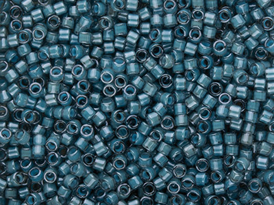 Abalorios Miyuki 110 En Forma De Tubo Del Tipo Delica Seed Del Color Azul Del Anochecer Luminoso Db2054, 7.2g