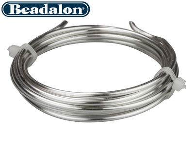 Hilo Artistic Wire Calibre 10 De Beadalon Chapado En Plata De 1,5 M - Imagen Estandar - 2