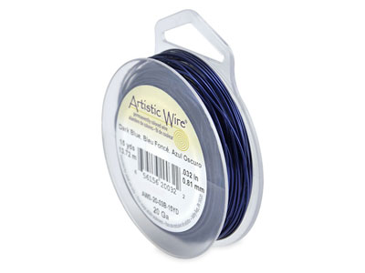 Hilo Artistic Wire Calibre 20 De Beadalon Azul Oscuro De 13,7 M