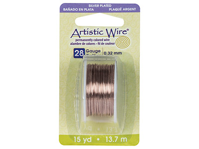 Beadalon Artistic Wire 28 Gauge Sil Pltd Rose Gold Colour 13.7m - Imagen Estandar - 3